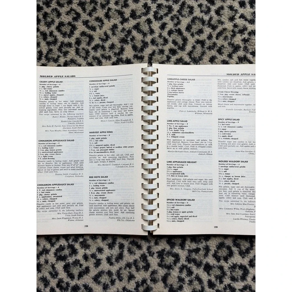 1964 Salads Appetizers Cookbook Favorite Recipes of Home Economics‎ Teachers VTG